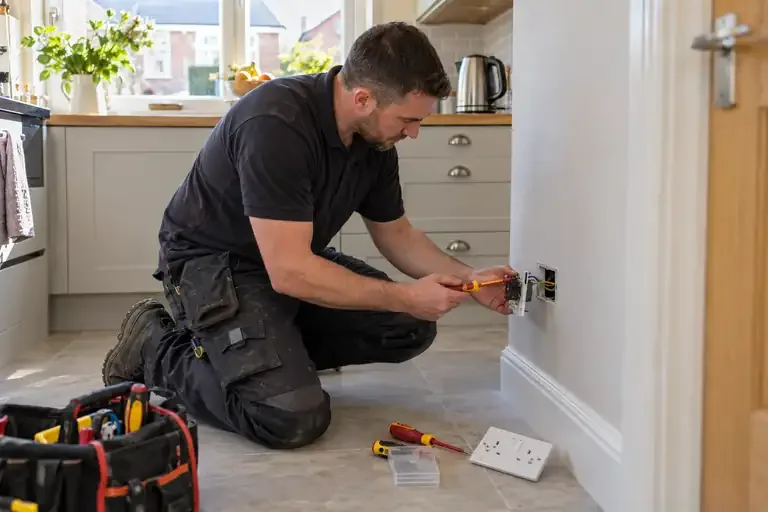 Weekend electrician: a professional electrician assessing or carrying out the electrical work.