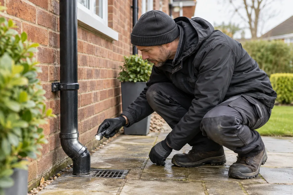 Downpipe unblocking work