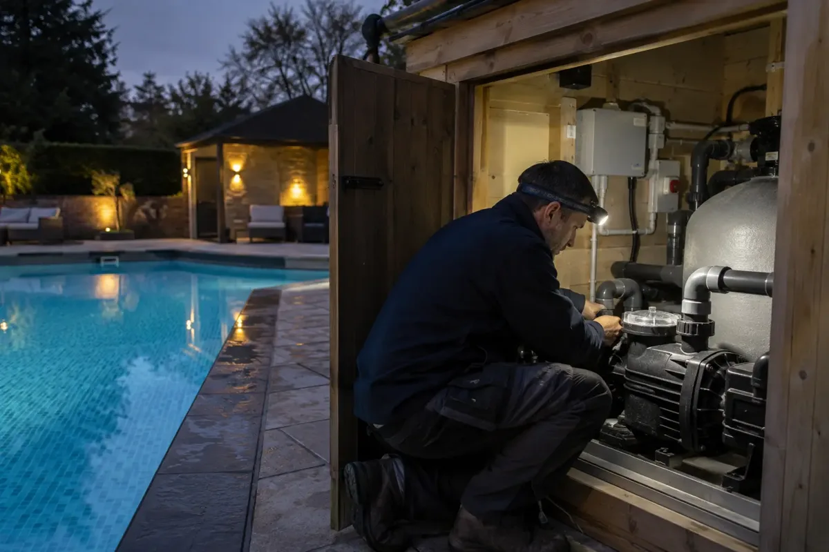 Evening emergency pool pump repair